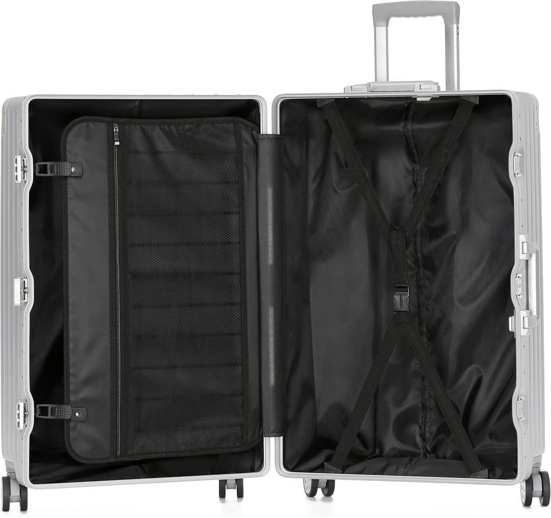 KOFA Zurich Kofferset 2 Teilig, M-55cm & XL-75cm Alu-Rahmen & Polycarbonat-Hartschale, Carry-on + Ch