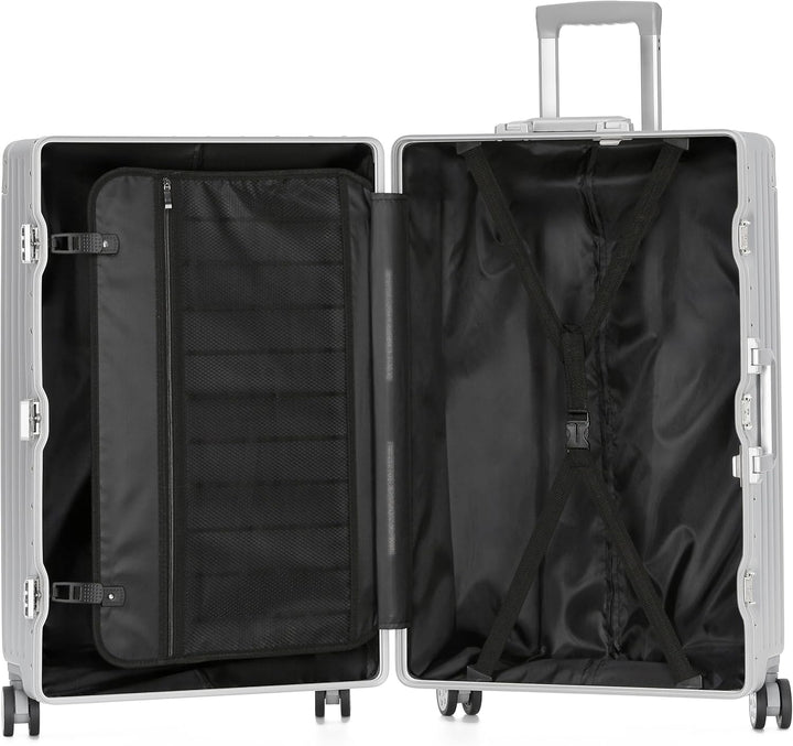 KOFA Zurich Kofferset 2 Teilig, M-55cm & XL-75cm Alu-Rahmen & Polycarbonat-Hartschale, Carry-on + Ch