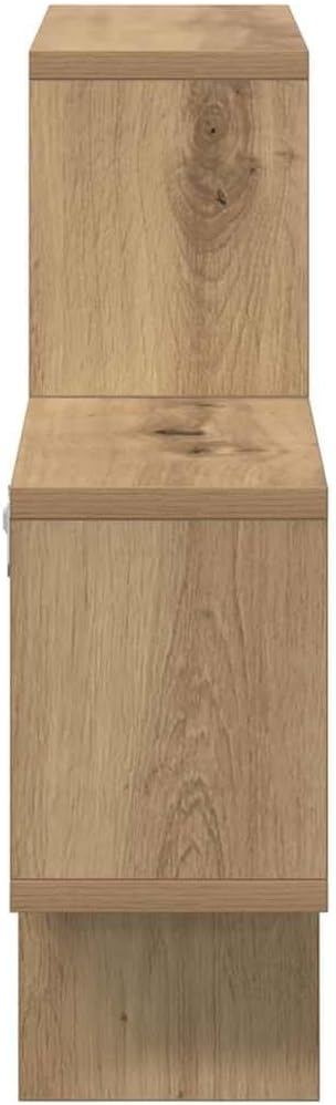 vidaXL Wandregal mit Regal Artisan-Eiche 82 x 15 x 51 cm Holzwerkstoff, Elegantes Wandregal, rechtec