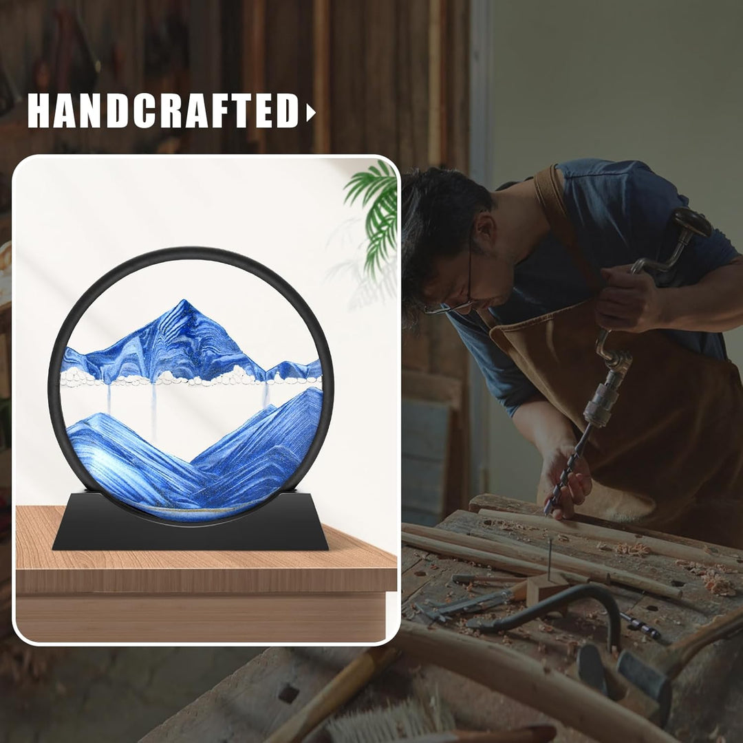 Wai Danie Sandbilder zum Drehen 3D Sandscape - die Sandkunst in Tiefsee Fliessende Sandmalerei Gesch