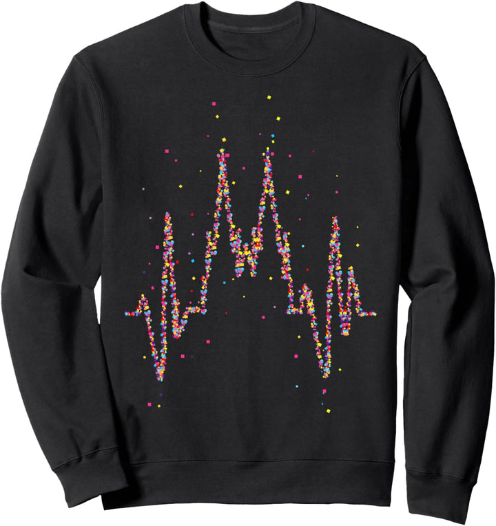 Herzschlag Puls Kölner Dom Fasching Karneval Konfetti Kostüm Sweatshirt