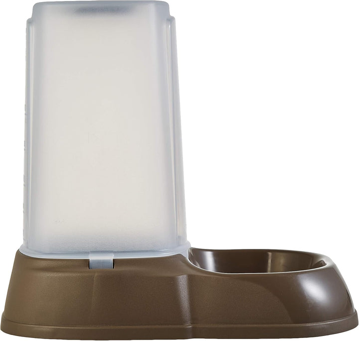 Kerbl Pet MAYA Futterspender 3,5 l coffee, bis 1500 g, coffeefarbe, klar
