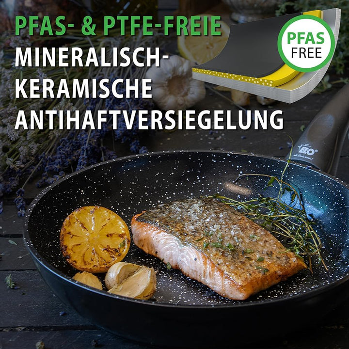 ELO Belugo Pfanne 20 cm aus geschmiedetem Aluminium – Hochwertige Antihaft Pfanne PFAS frei mit ELOD