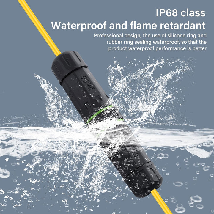 PNGKNYOCN Faseroptischer wasserdichter Stecker, IP68 LC zu LC Glasfaserkabel Wasserdichter Stecker f