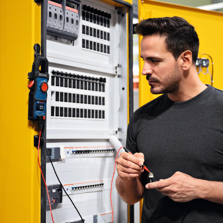 Bosch Professional MH 1 | Magnetaufhängung, nicht leitende Gummibeschichtung, verstellbarer Klettver