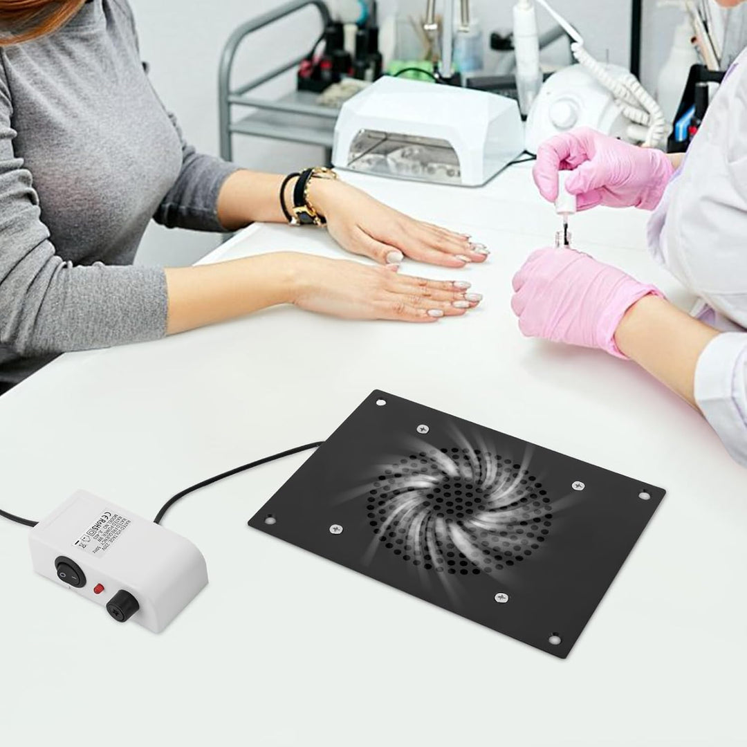 Staubabsaugung für Nägel, 20*15cm Professionelle Nagelstaubsauger für Nagelstudio mit 2 Staubsammelb