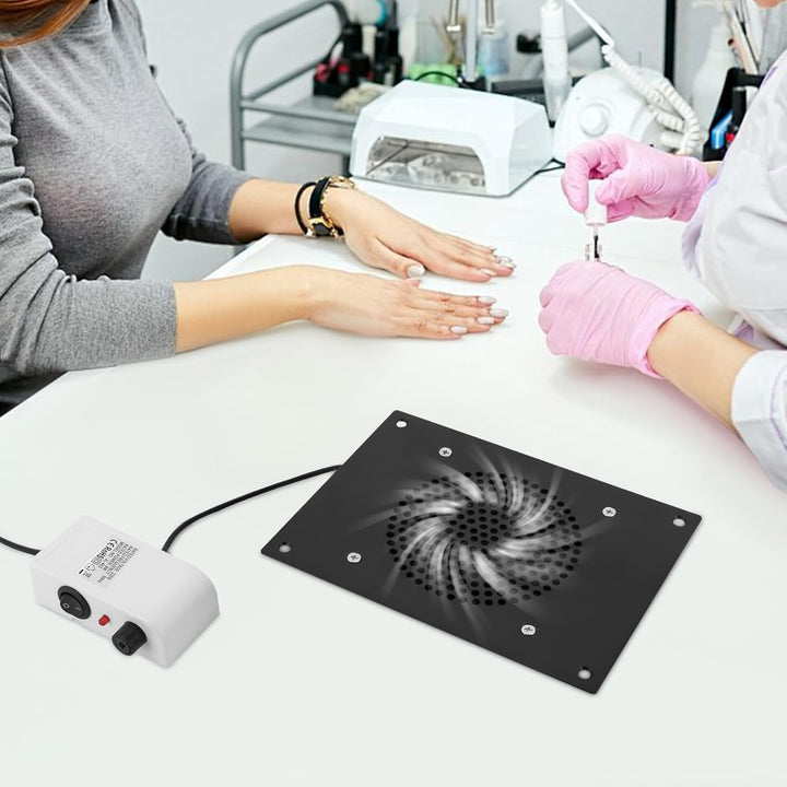 Staubabsaugung für Nägel, 20*15cm Professionelle Nagelstaubsauger für Nagelstudio mit 2 Staubsammelb