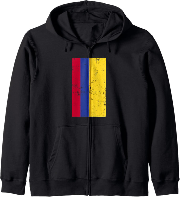 Colombia South America Bogotá Distressed Flag Kapuzenjacke