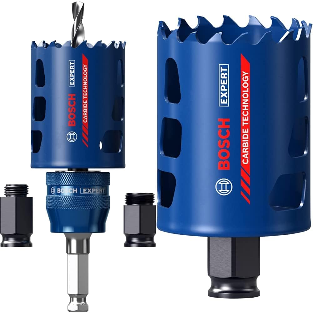 Bosch Professional 1x Expert Tough Material Lochsäge Starter Set (für Holz mit Metall, Ø 51 mm) + 1x