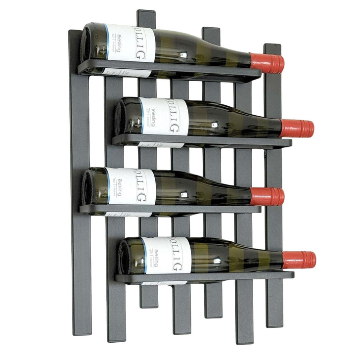 DanDiBo Weinregal Wand Metall Schwarz Modern 96691 Flaschenregal Schmal Wandmontage Wine Rack Weinfl