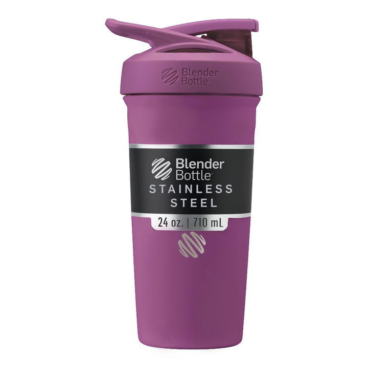 BlenderBottle Strada - Edelstahl Trinkflasche, Thermoflasche mit BlenderBall, Protein Shaker und Fit