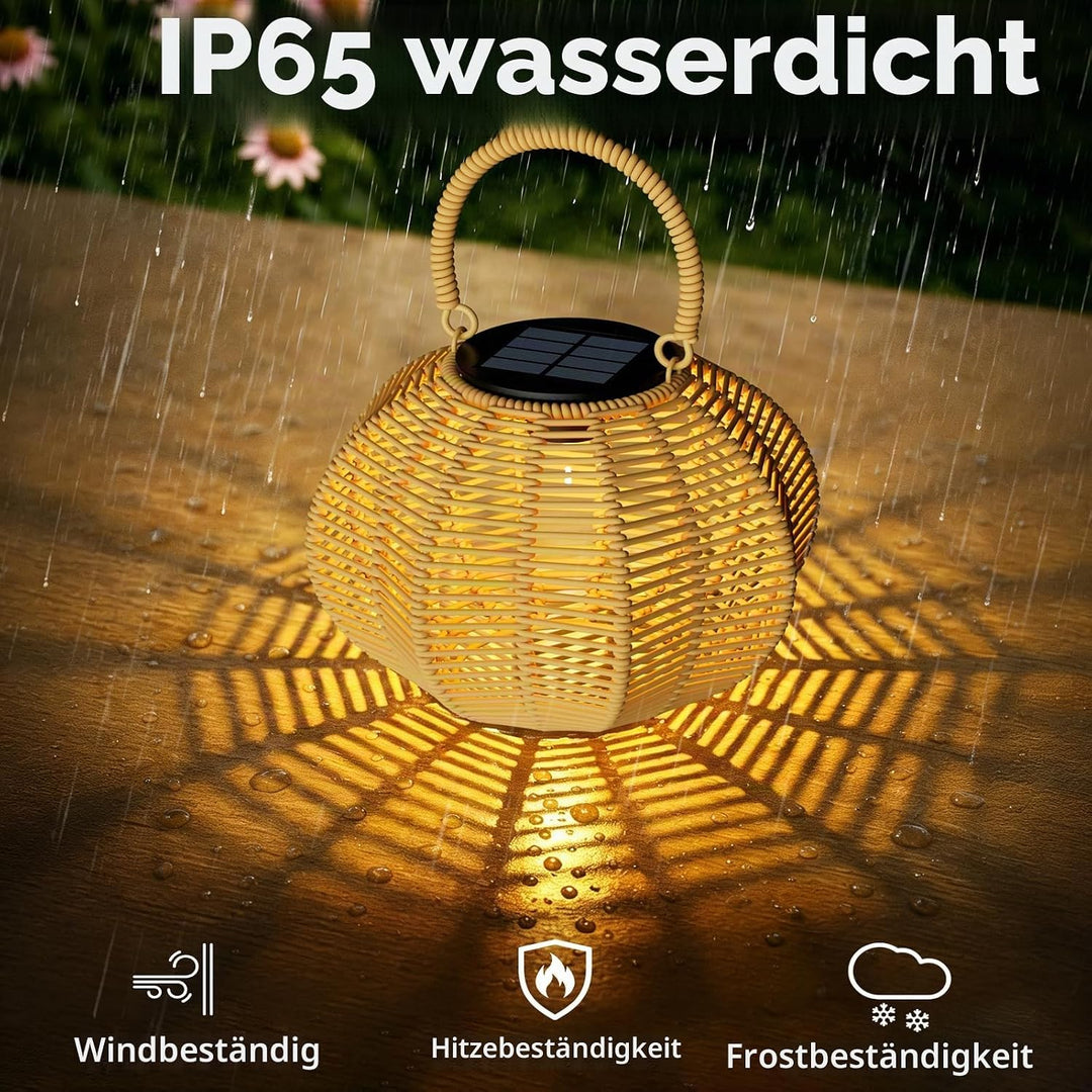 Solarlampen für Aussen Hängend, 1 Stück IP65 Wasserdicht Solarleuchten für Aussen, Geeignet Balkon D
