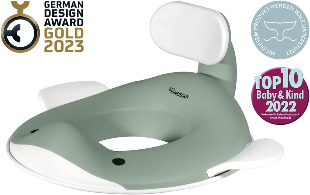Kindsgut Toilettensitz Wal für Kinder, kindgerechtes Wal Design, in subtilen, modernen Farben, kinde