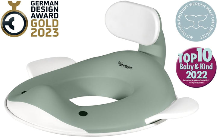 Kindsgut Toilettensitz Wal für Kinder, kindgerechtes Wal Design, in subtilen, modernen Farben, kinde