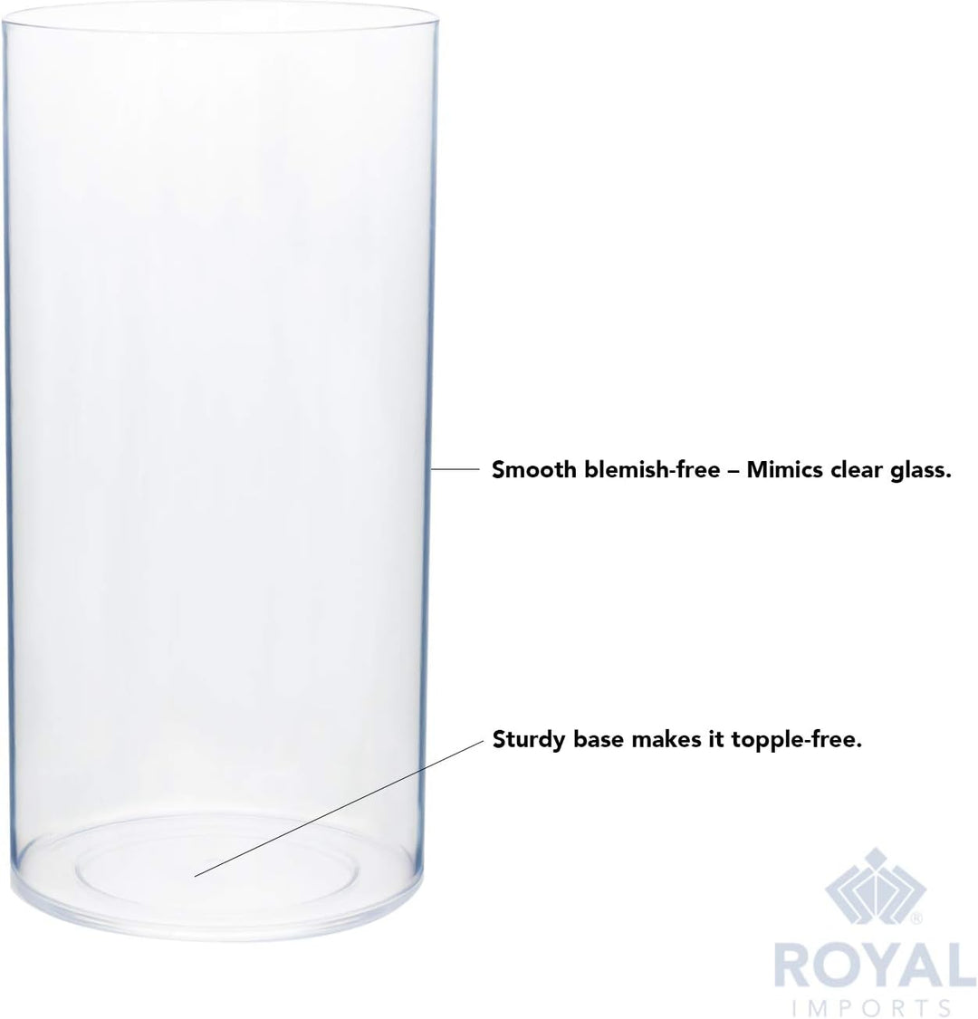 Royal Imports Blumenvase, Acryl, Zylinder, dekorativer Mittelpunkt für Zuhause oder Hochzeit, Nicht