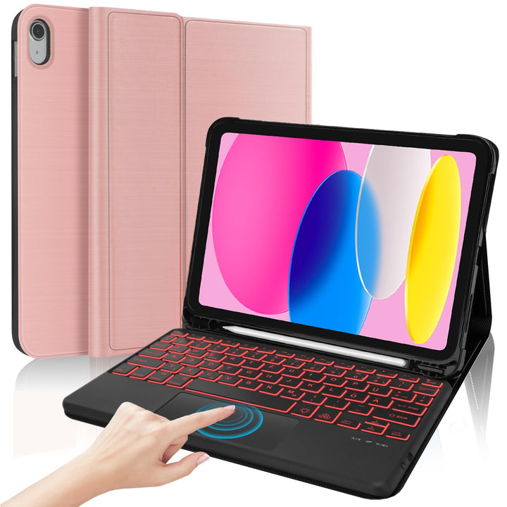 AVNICUD Tastatur für iPad 10 Generation 2022 10.9"/A16 11 Generation 2025 mit Touchpad, Hülle mit Ta