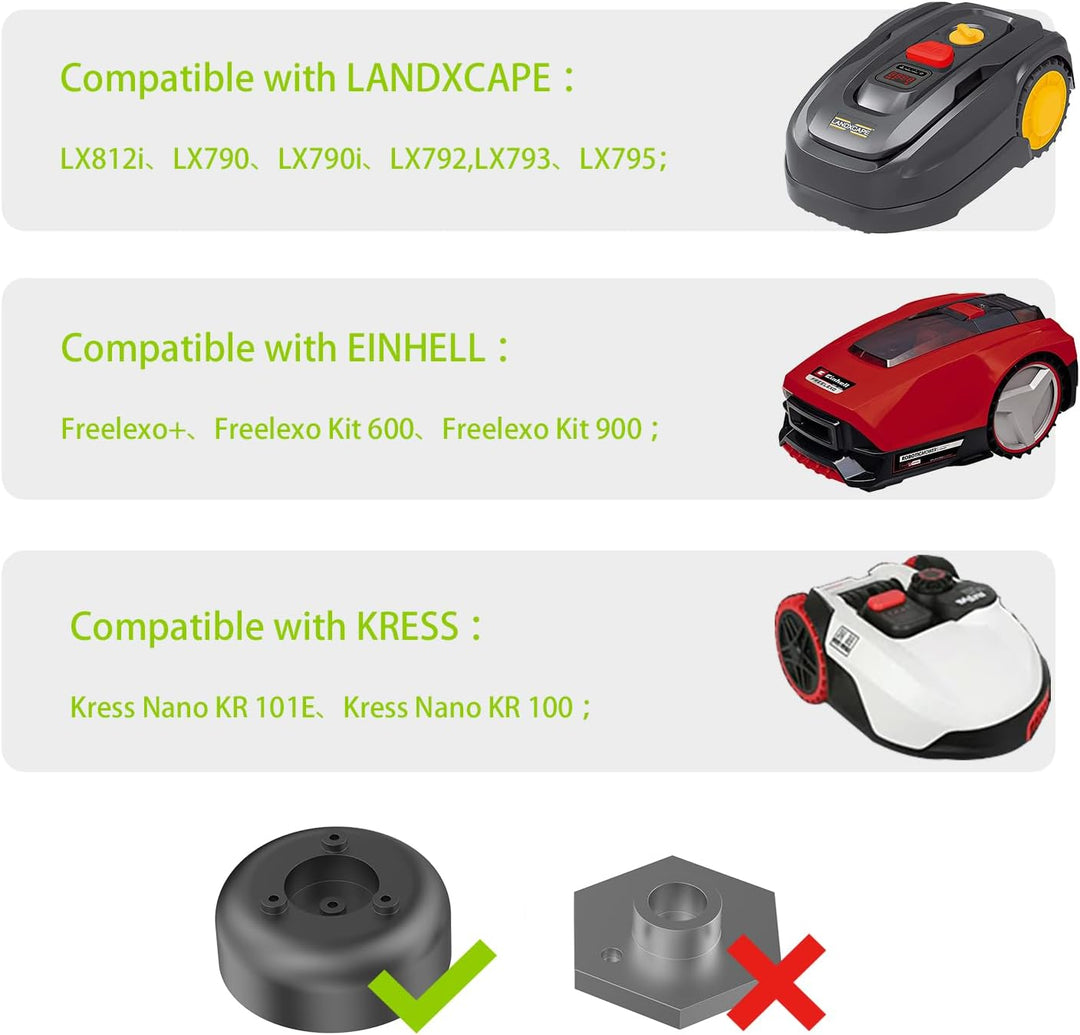 Evenlinkics mähroboter zubehör-6 Rasen Rakel mähroboter messerteller,Kompatibel mit Worx S&M(bis BJ