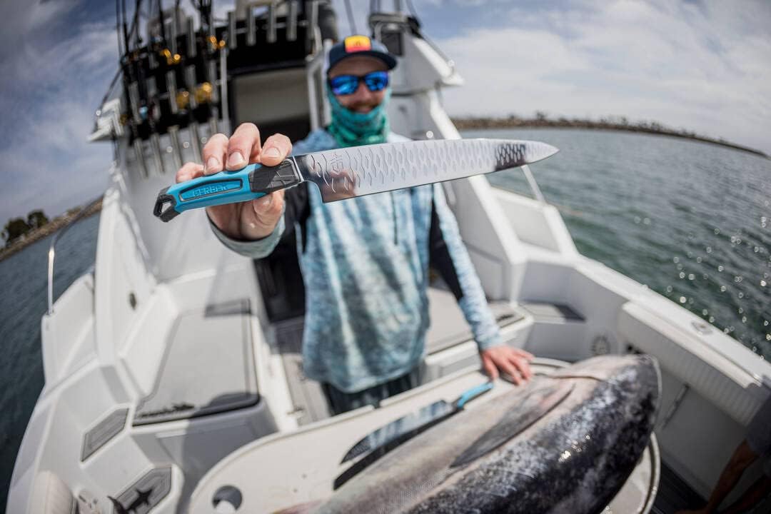 Gerber Filetiermesser mit Messerscheide, Controller Salt Sengyo, Mit SaltRx Technologie und Hydrotre