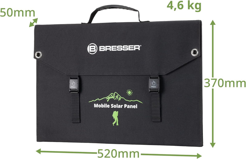 Bresser Solar Ladegerät 120W mit 1x DC- und 3X USB-A-Anschlüssen inkl. USB-A-Buchse mit QC3.0 zur Sc