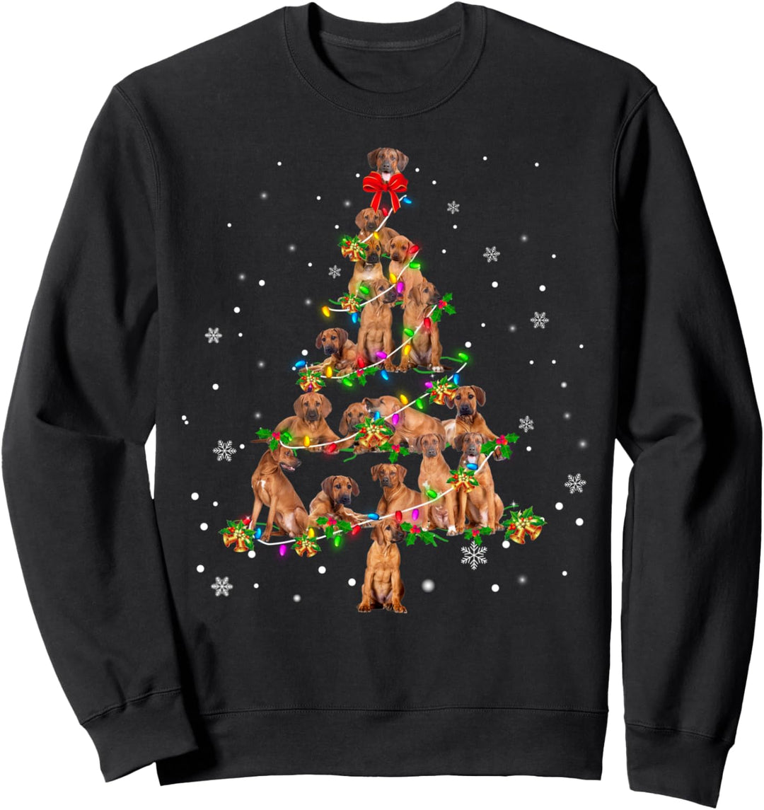 Rhodesian Ridgeback Christmas Tree X-Mas Sweatshirt