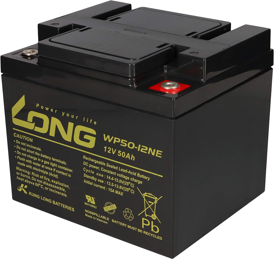 2X AGM 12V / 50Ah Blei-Akku - zyklenfest kompatibel WP50-12NE MP50-12C, 12LCP-50, REC50-12I AKKUman