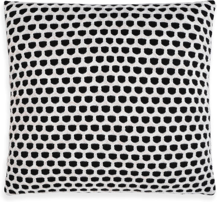 KNIT FACTORY - Mila Kissen - Schwarz/Beige - 50x50 cm 50x50 cm Schwarz/Beige, 50x50 cm Schwarz/Beige