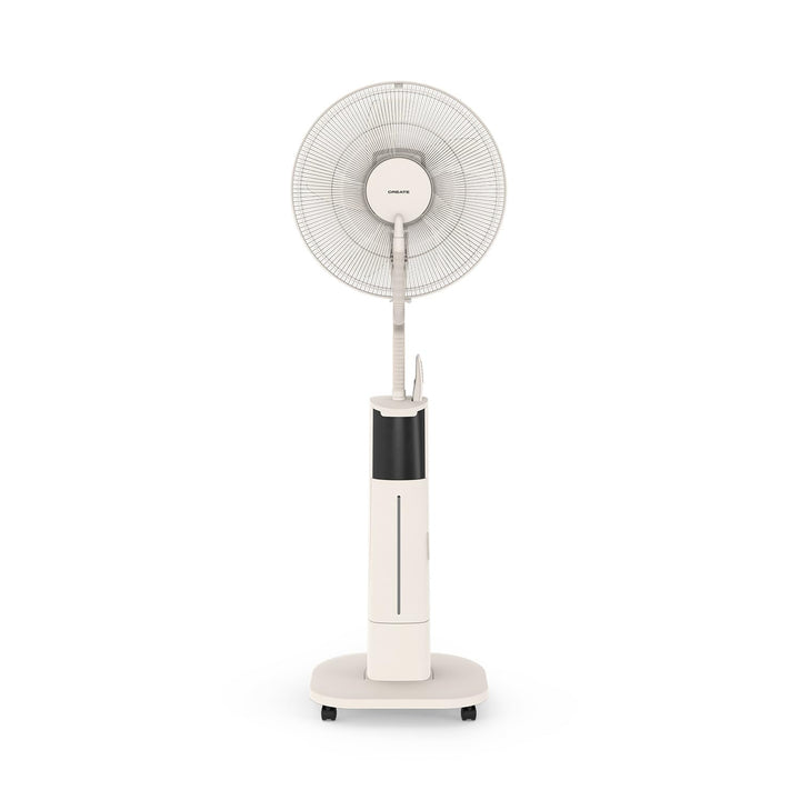CREATE / AIR MIST PRO/Oszillierender Vernebelungsventilator mit Fernbedienung Cremeweiss/Leise, Vent