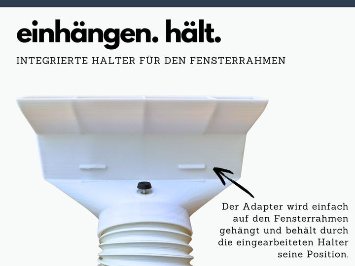 Extra Breiter Fensteradapter 35 cm für mobile Klimaanlagen – Kippfenster Abluftadapter mit 150 mm Sc