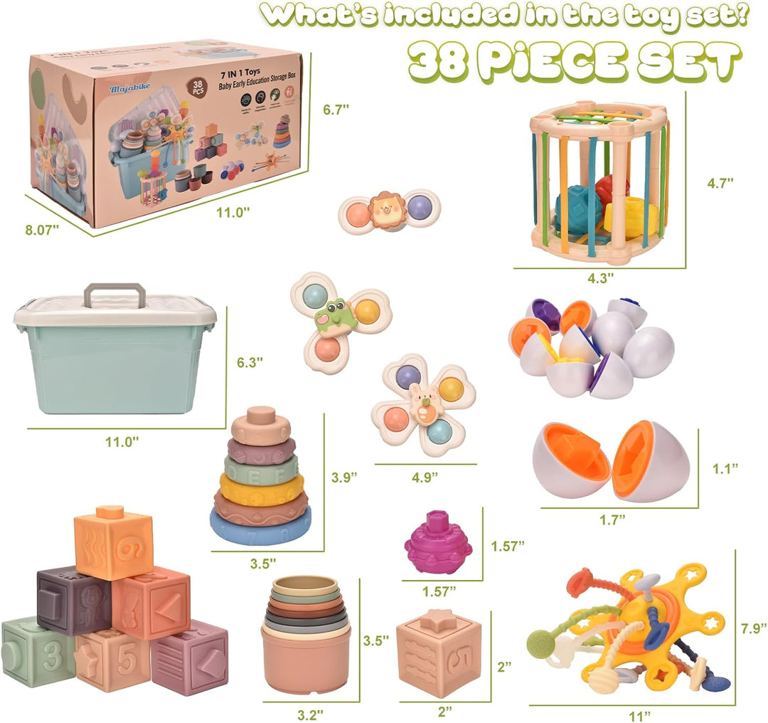 Montessori Spielzeug Baby,Baby Spielzeug,Babyspielzeug ab 6 Monate,Montessori Spielzeug ab 1 Jahr,7