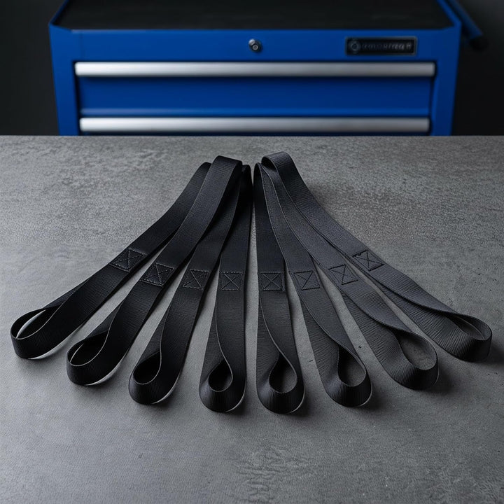 8 Stück Schlaufen Spanngurte aus Nylon 46cm Sicherheits Zurrgurte mit Hoher Bruchfestigkeit Kratzsch