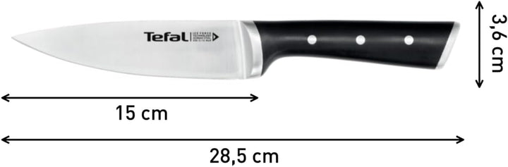 Tefal K23203 Ice Force Kochmesser 15 cm | Fleisch- oder Gemüsemesser | deutscher Edelstahl | ergonom
