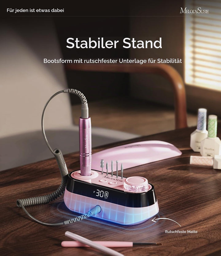 MelodySusie SC320A Professioneller Tisch-Nagelfräser, 30000 U/min Wiederaufladbare Elektrische Nagel