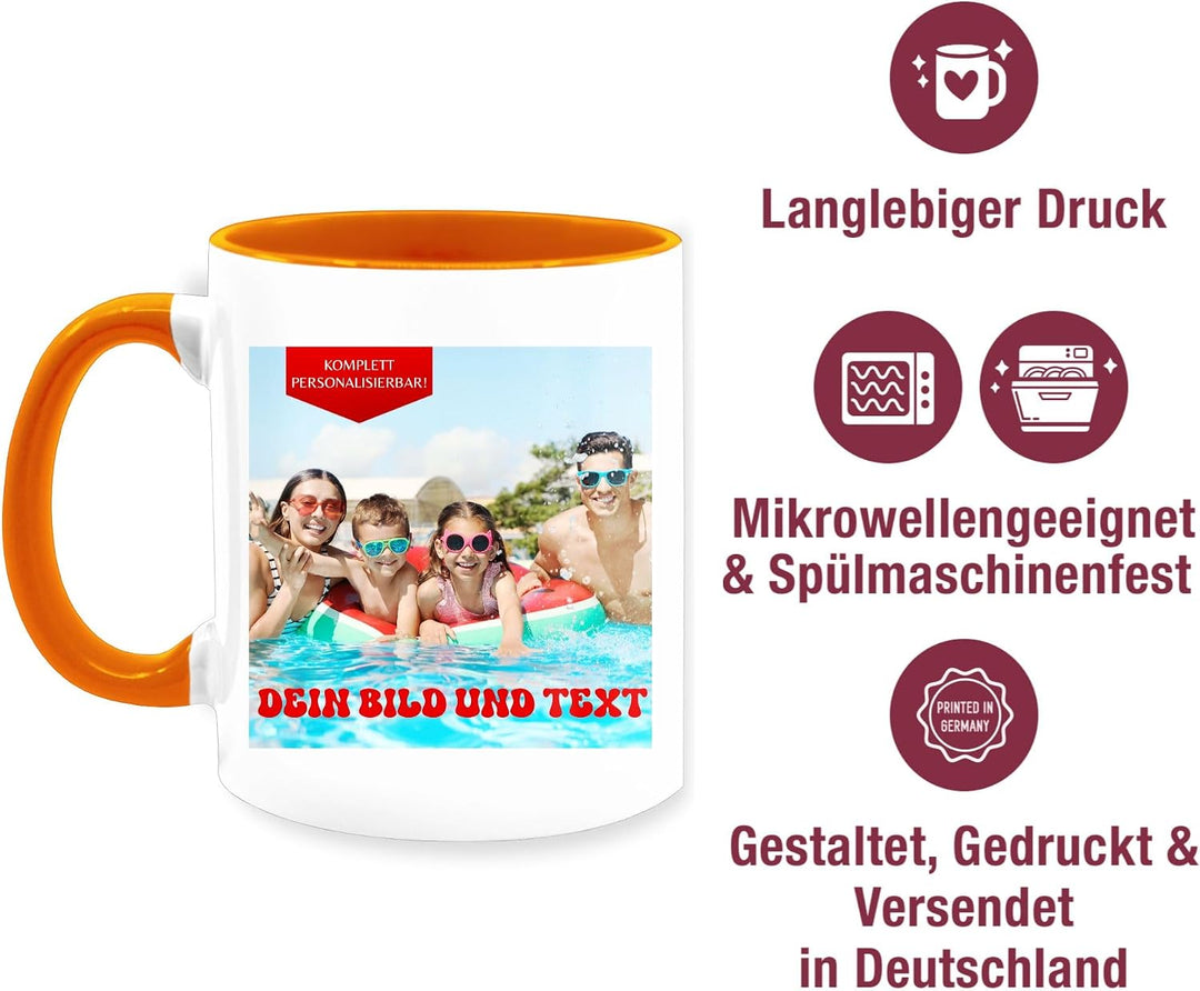 Tasse Tassen 325ml - Geschenk mit eigenem Foto und Text personalisiert I Eigenes Bild I Custom Photo
