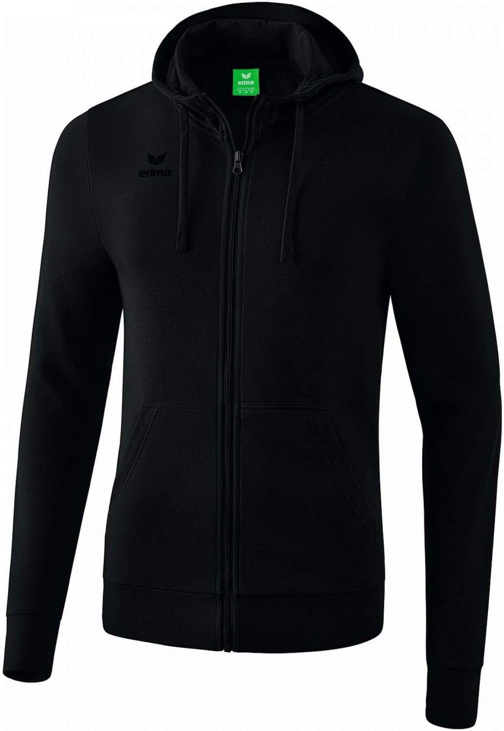 Erima Herren Basic Kapuzensweat Jacke S Schwarz, S Schwarz