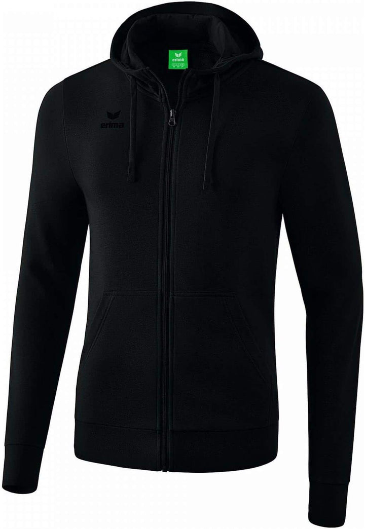 Erima Herren Basic Kapuzensweat Jacke S Schwarz, S Schwarz