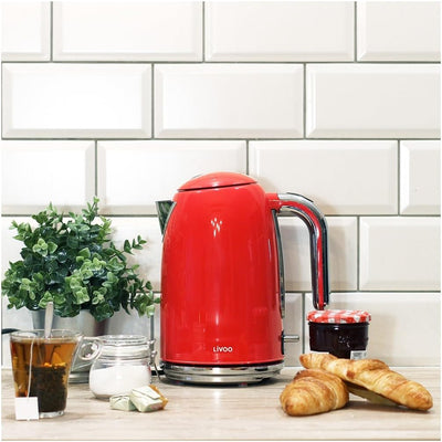 Wasserkocher 1.7l 2200w rot - dod180r Rot Einzigartig, Rot Einzigartig