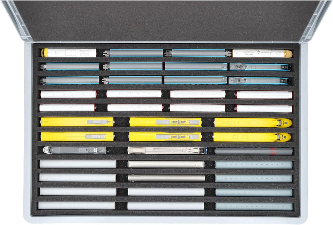 Feldherr Eurobox 60 x 40 cm Set für Modelleisenbahnen - Spur N - 12 Fächer - Schaumstoffeinlage für