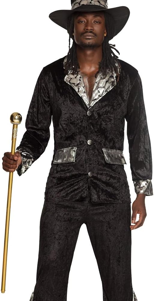 Boland 00492 - Pimp Stab, Gold mit Schmucksteinen, Kostümzubehör, Accessoire, Kostüm, Karneval, Mott