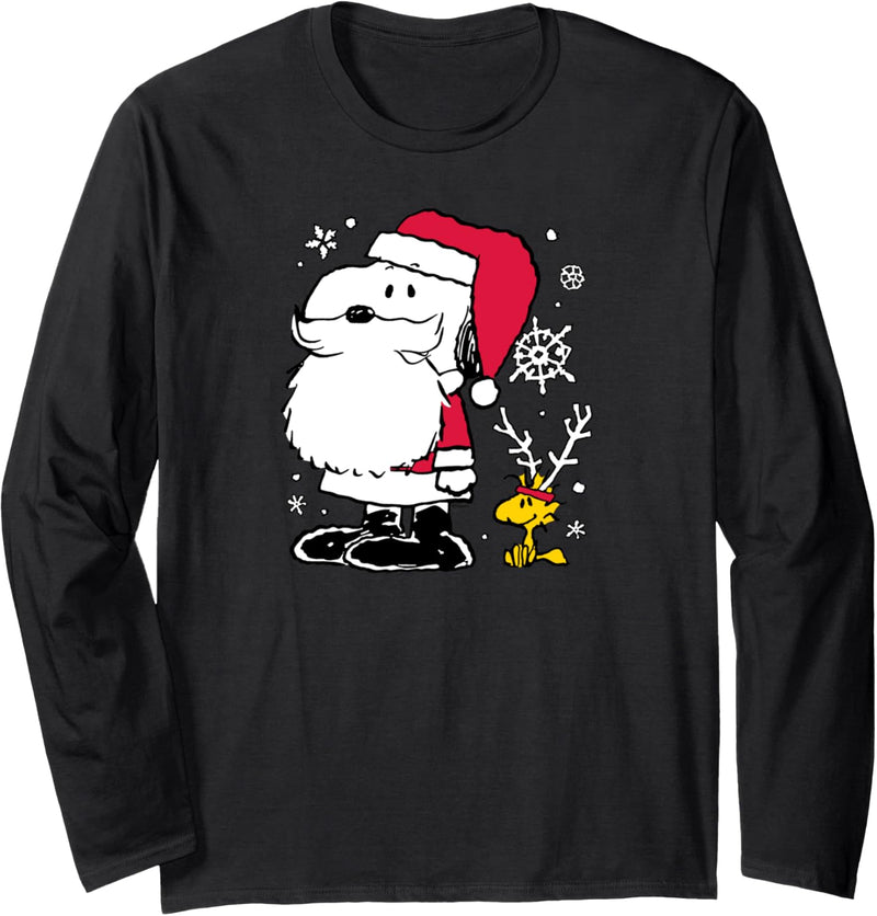 Peanuts - Snoopy Santa Woodstock Rentier Langarmshirt