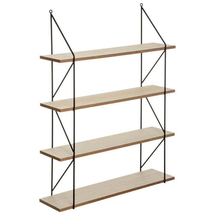 Regal Wand Iris aus Metall MDF-Holzplatte 60x80cm 4 Estantes Beige, 4 Estantes Beige
