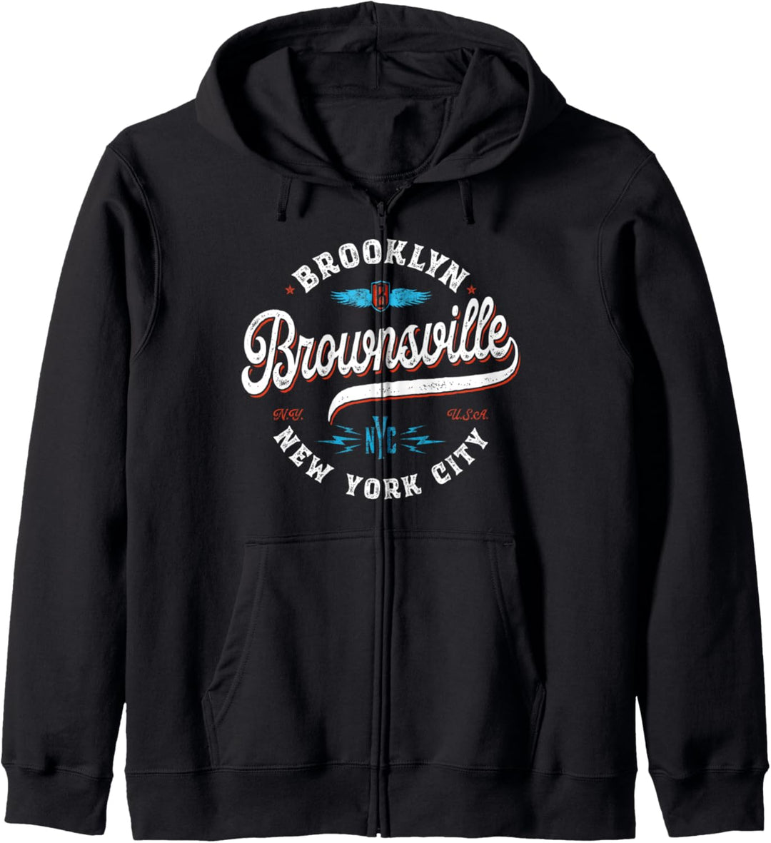 Brownsville Brooklyn New York - Retro-Nyc-Vintage-Grafik Kapuzenjacke