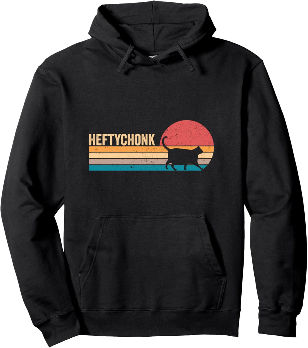Chonk Meme Katze Heftychonk Retro Pullover Hoodie