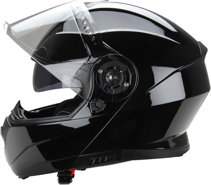 Klapphelm, Integralhelm mit Sonnenvisier von CMX Spacer schwarz glänzen in den Grössen M