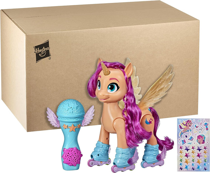 My Little Pony – Eine Neue Generation Sing- und Skatespass Sunny Starscout – Pony (22,5 cm) mit Fern