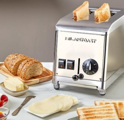 Milan Toast Edelstahltoaster 7200 mit Brötchenaufsatz