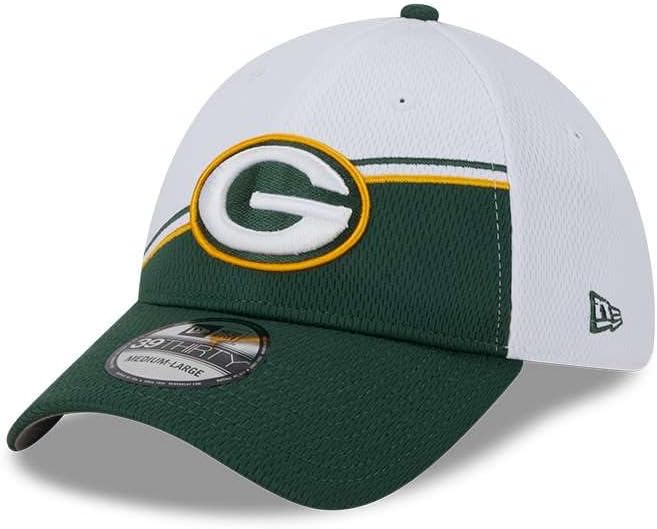 New Era NFL Green Bay Packers Official 2023 Sideline 39THIRTY Stretch Fit Cap, S-M