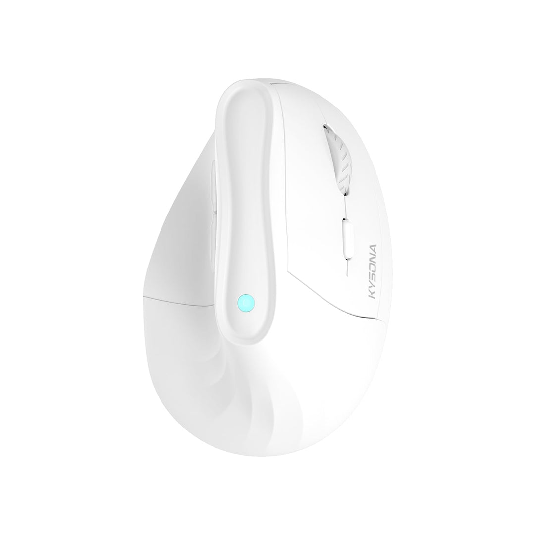 KYSONA Vertikale Ergonomische Maus 57°, Kabellos Bluetooth & 2,4 GHz, 5 DPI-Stufen, Leise Klicks, Ha