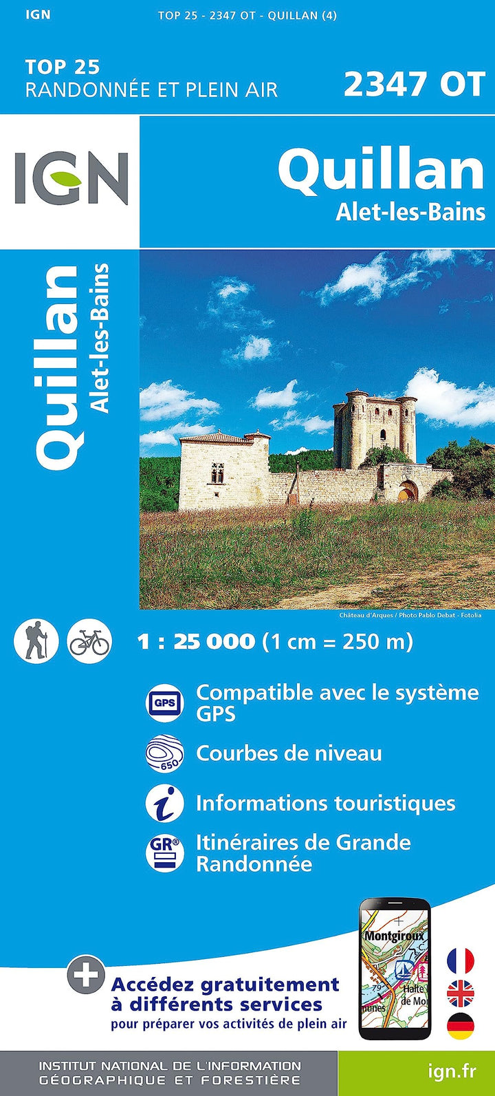 2347OT Quillan Alet-les-Bains (TOP 25), Karte