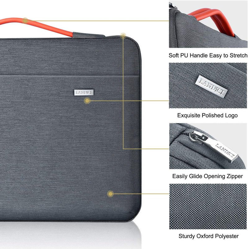 Landici Laptop Hülle Sleeve 13 13.3 Zoll, 360 ° Schutzhülle Wasserdicht Computer Cover Tasche Kompat