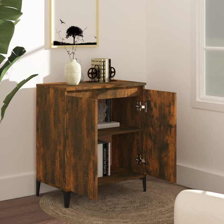 WIFESE Kommode Sideboard Räuchereiche 60x35x70 cm Holzwerkstoff KüChenschrank Komodenschrank Kommode